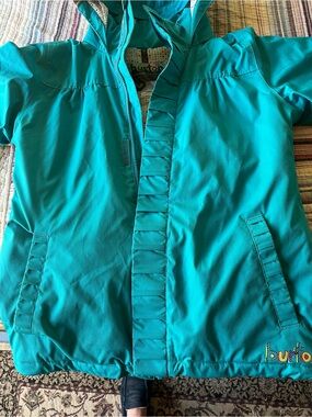Burton Girls L 14/16 DryRide Turquoise Snowboard Ski Jacket Y2K